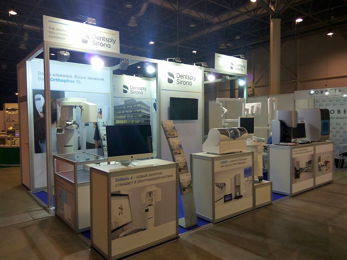DENTSPLY SIRONA - изготовление выставочных стендов в Самаре и Новосибирске
