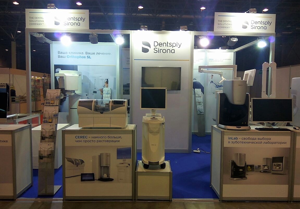 DENTSPLY SIRONA - изготовление выставочных стендов в Самаре и Новосибирске