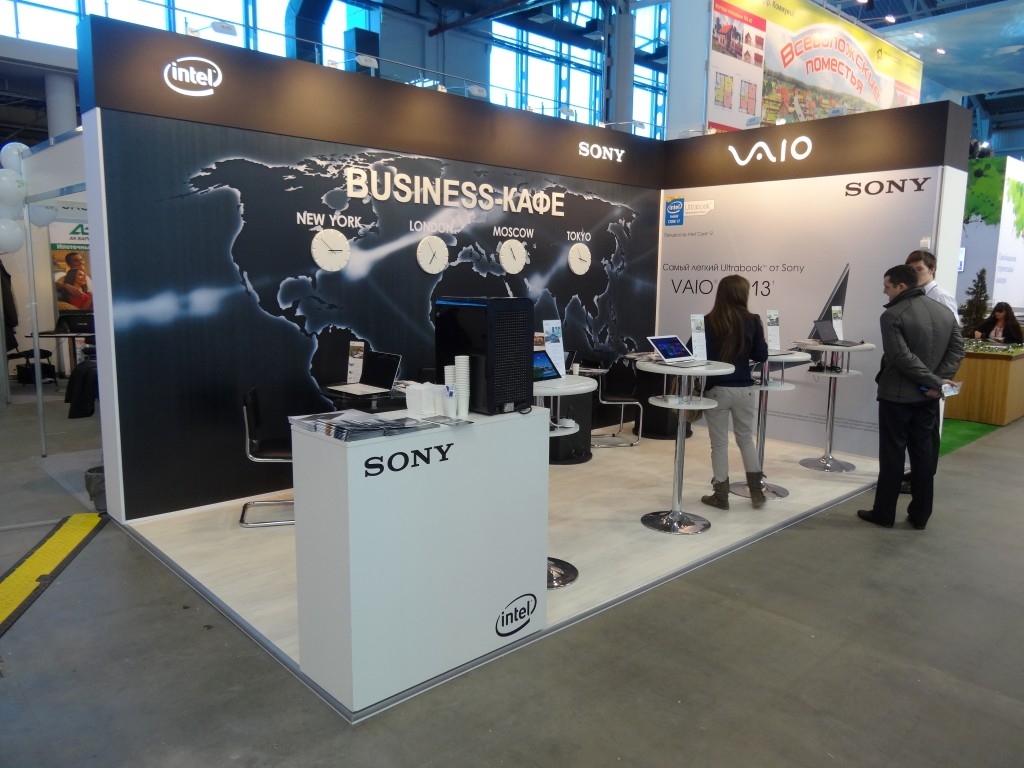 Sony - изготовление выставочных стендов в Самаре и Новосибирске
