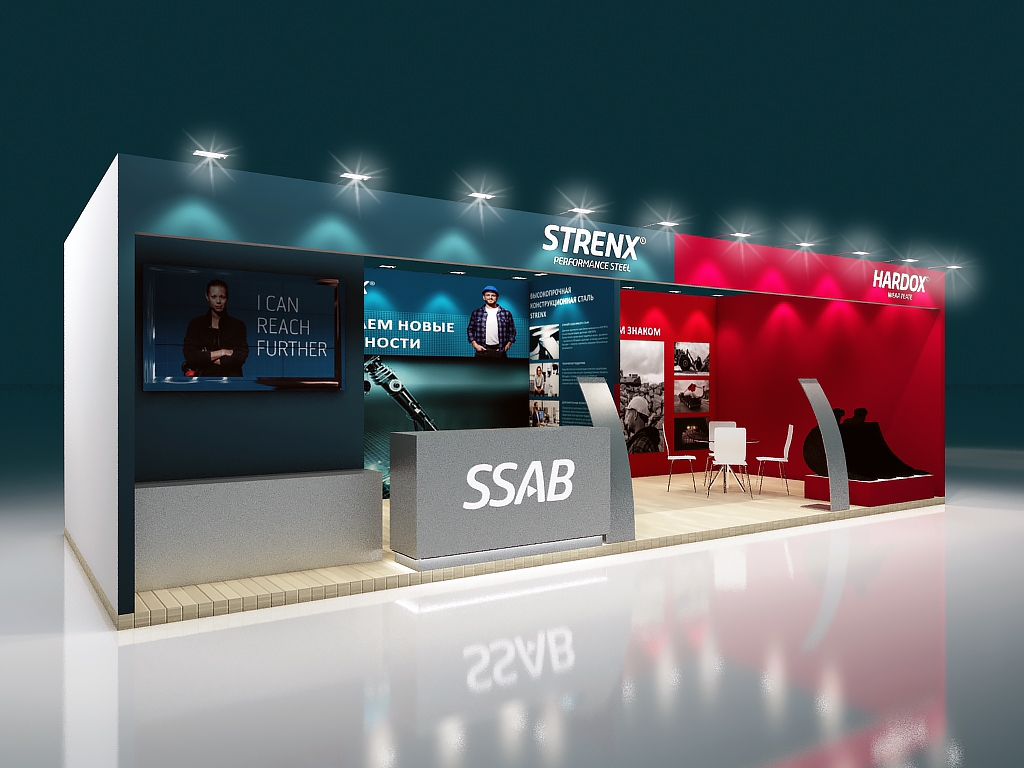 SSAB - изготовление выставочных стендов в Самаре и Новосибирске